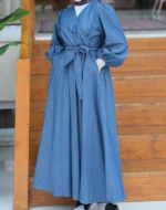 Denim Kot Elbise - Görsel 7
