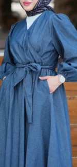 Denim Kot Elbise - Görsel 2